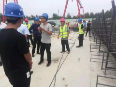 青蘭項(xiàng)目部總監(jiān)辦、駐地辦對(duì)我部試驗(yàn)梁工作進(jìn)行現(xiàn)場(chǎng)檢測(cè)