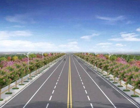 山東正在建設的一條高速公路，全線長292.5公里，分兩部分建設